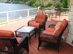 Deck with view of Otter Lake